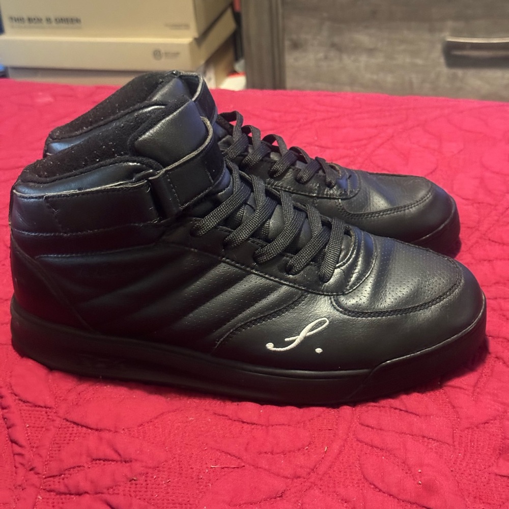 Men's Black High-Top Sneakers